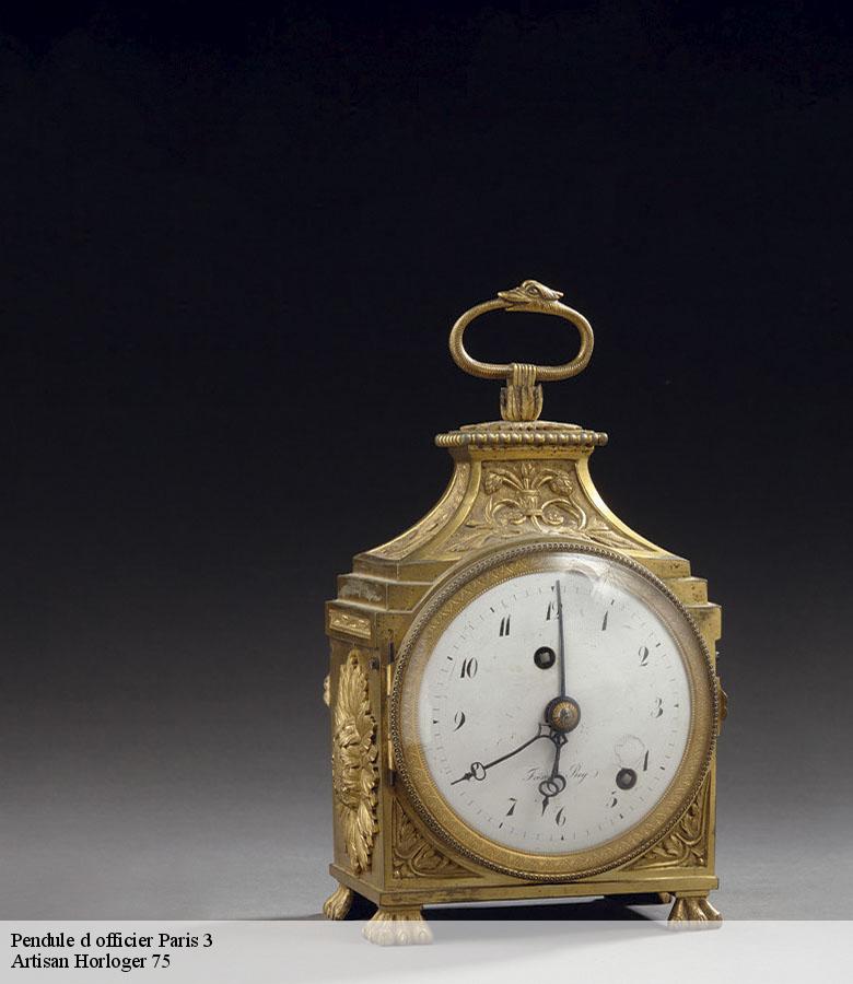 Pendule d officier  paris-3-75003 Artisan Horloger 75