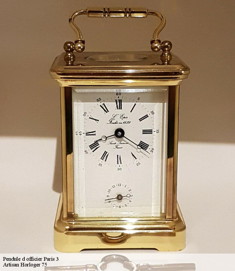 Pendule d officier paris-3-75003 Artisan Horloger 75