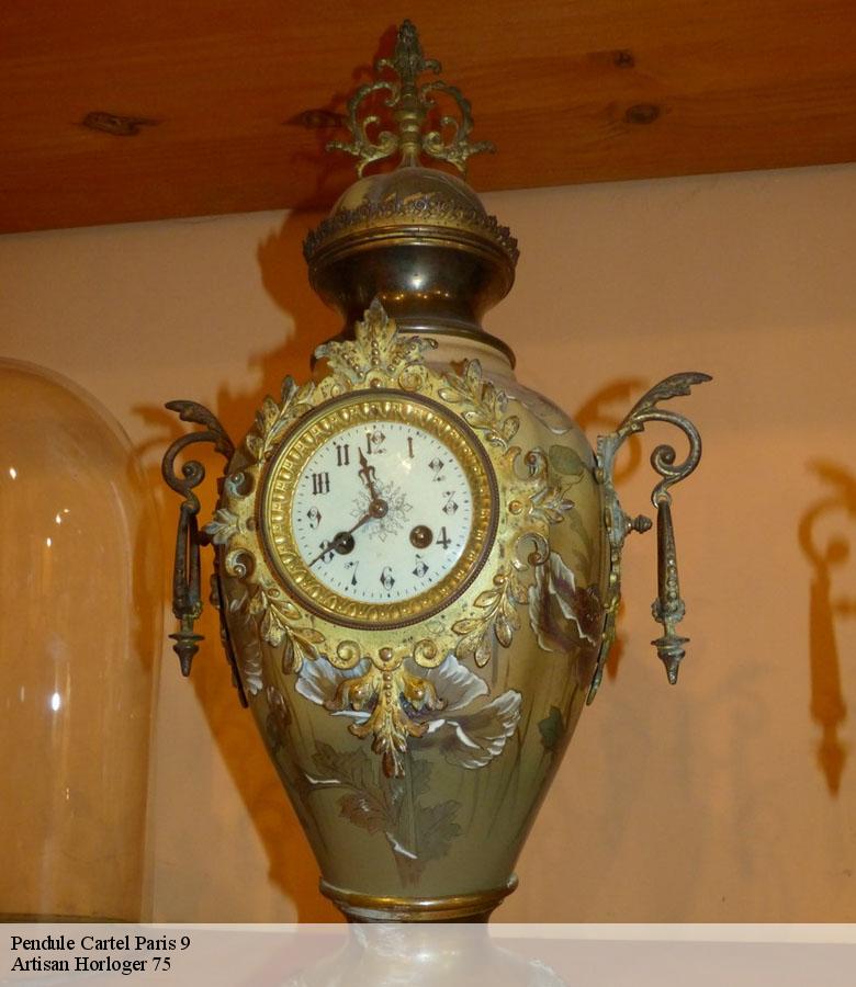 Pendule Cartel paris-9-75009 Artisan Horloger 75
