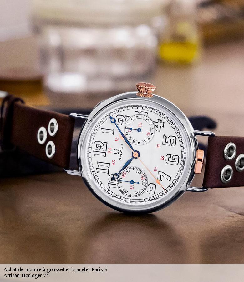 Achat de montre à gousset et bracelet paris-3-75003 Artisan Horloger 75