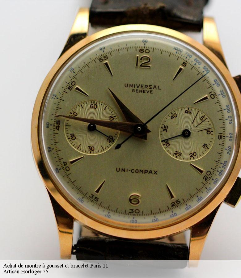 Achat de montre à gousset et bracelet paris-11-75011 Artisan Horloger 75